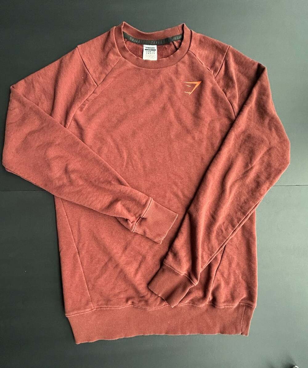 Gymshark Crest Sweatshirt Size XS Persimmon Red
